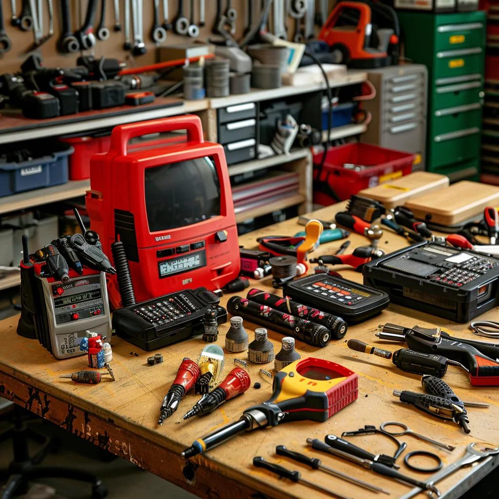 Close-up of a mechanic using an OBD-II scanner on a car's diagnostic port